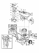 Engine Diagram and Parts List for 1920 400000001-499999999 - 1964 Lawn Boy Snow Blower